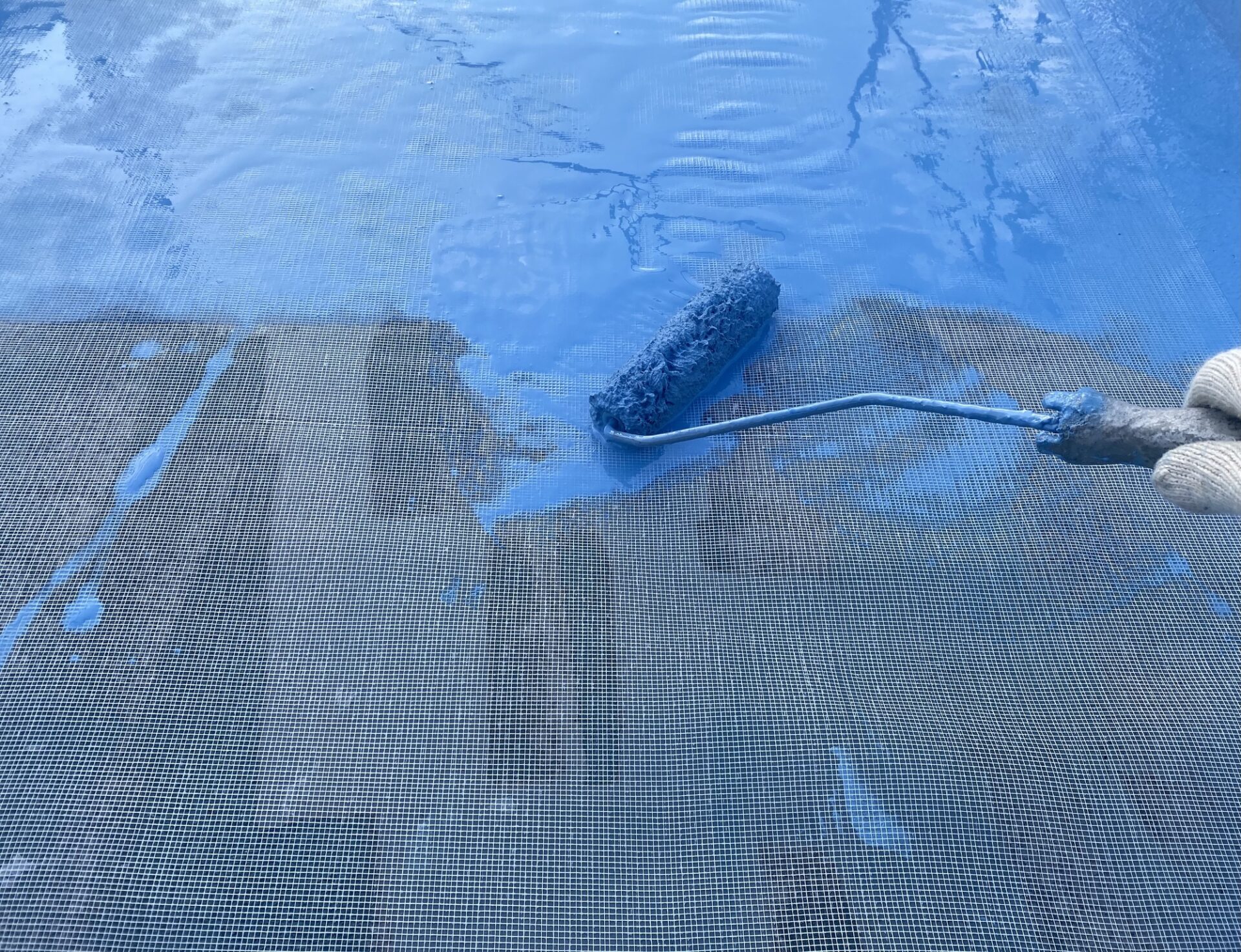 ウレタン防水メッシュ工法