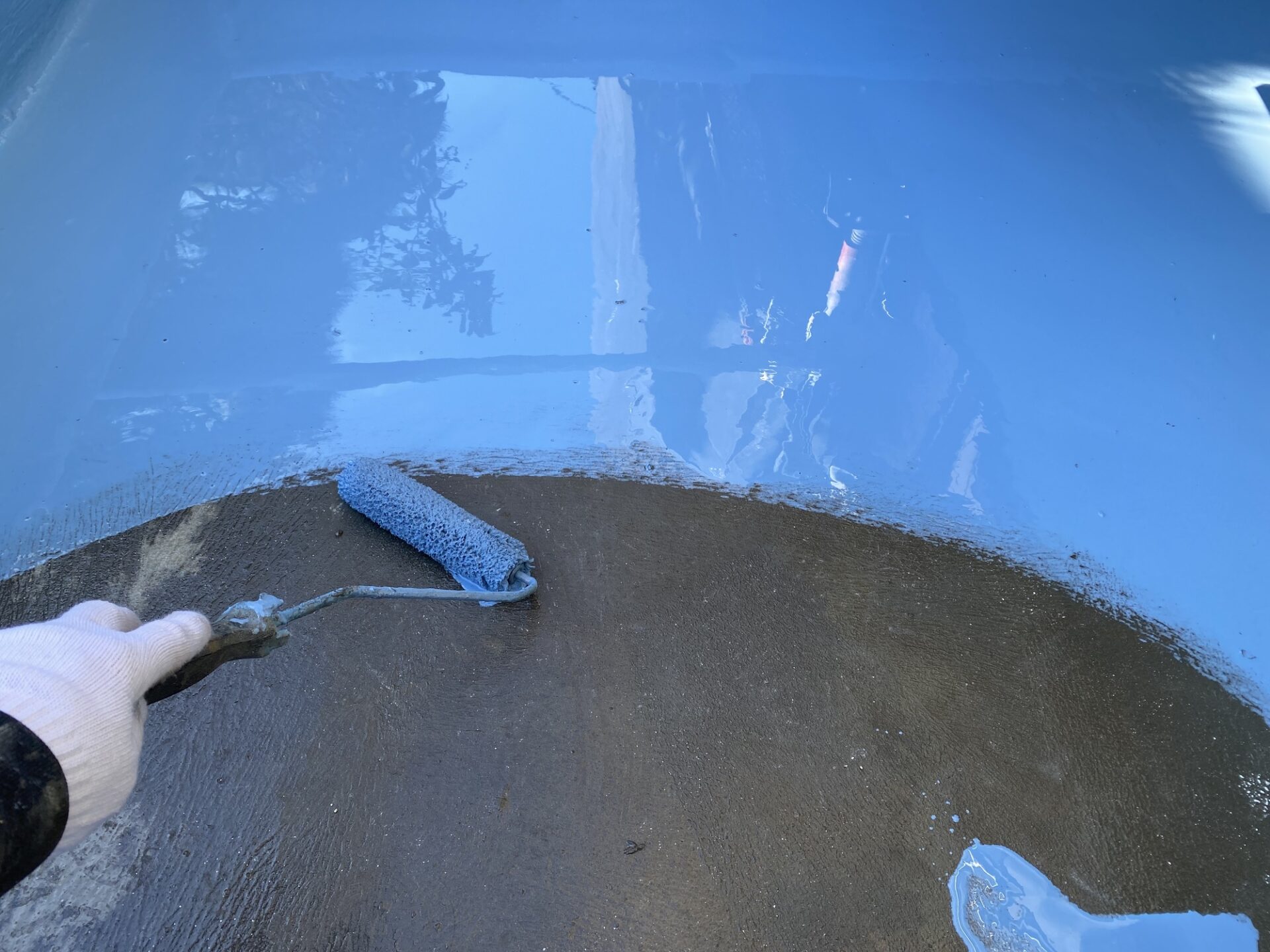 ウレタン防水の施工